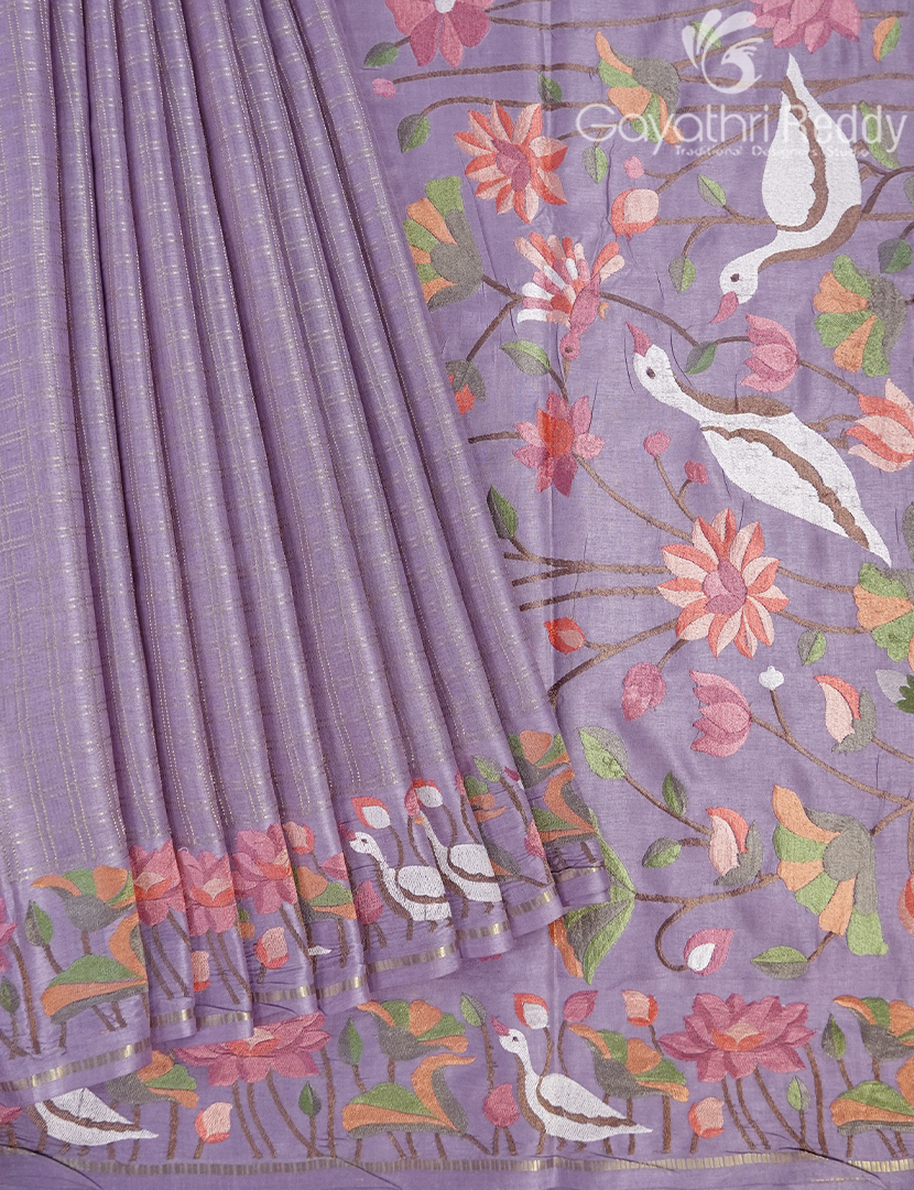 KHADI SILK WORK SAREE-KSW43