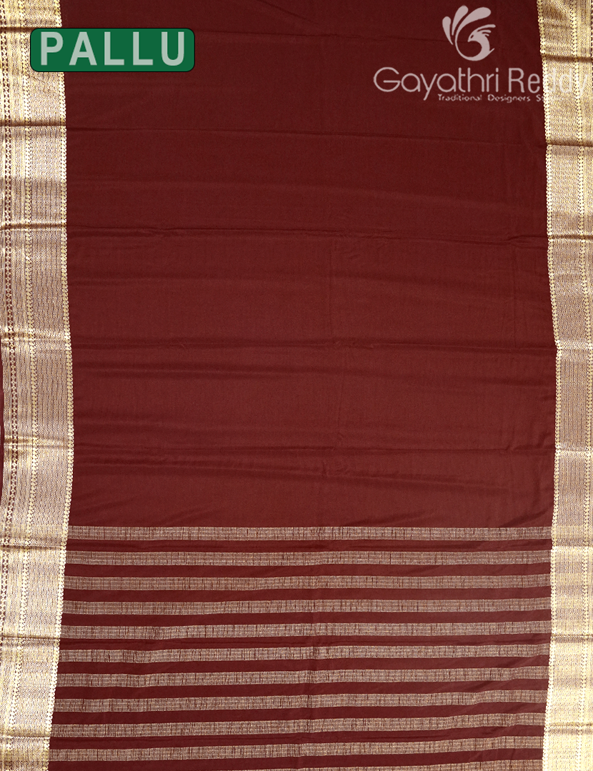 SEMI MYSORE CRAPE SAREE-SMC399