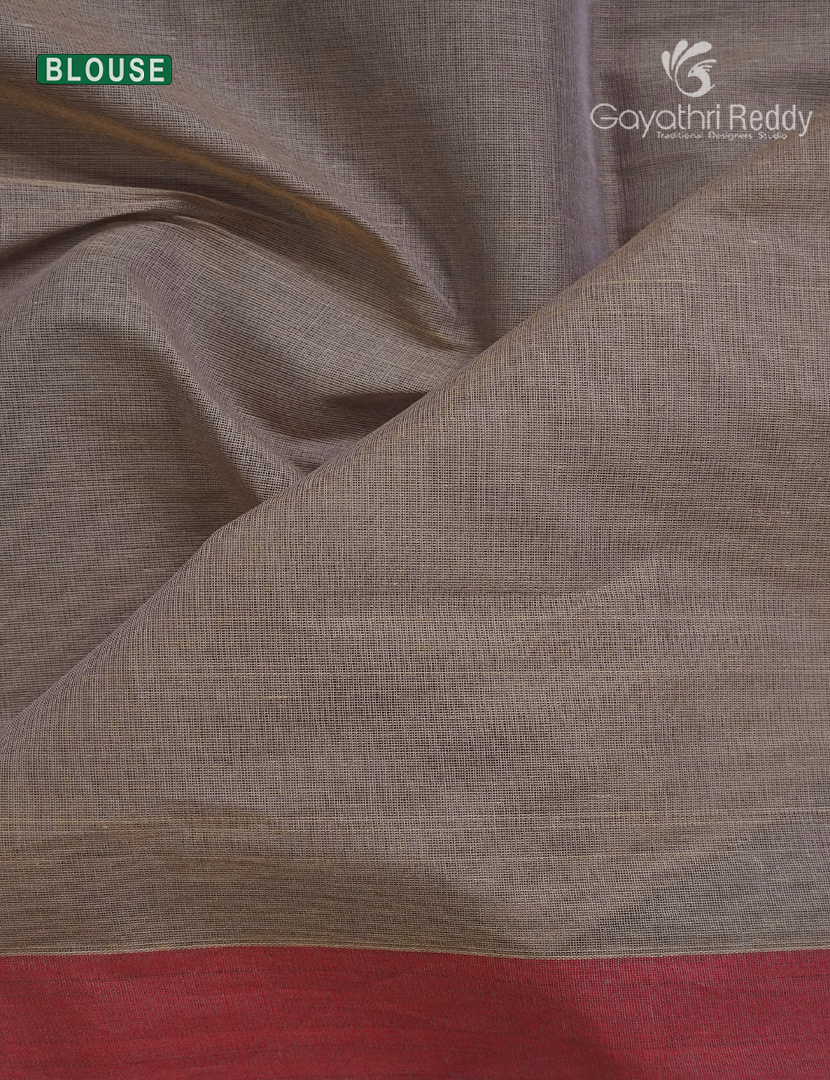 Pure Handloom Cotton Saree in Beige