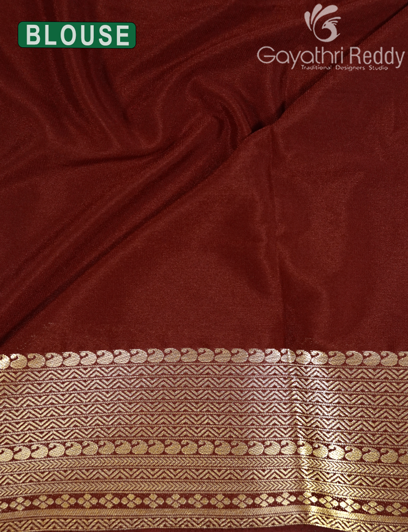 SEMI MYSORE CREPE SAREE-SMC399