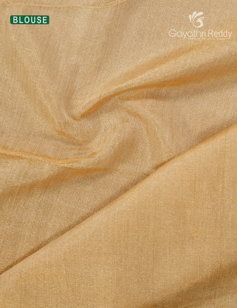 Pure Chanderi Sico Saree in Golden Cream