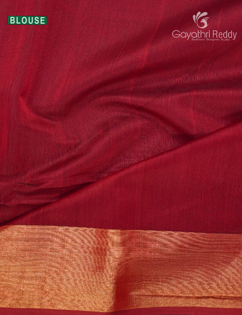 Pure Chanderi Sico Saree in Red