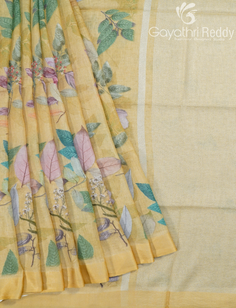 PURE LINEN SAREE-L1431