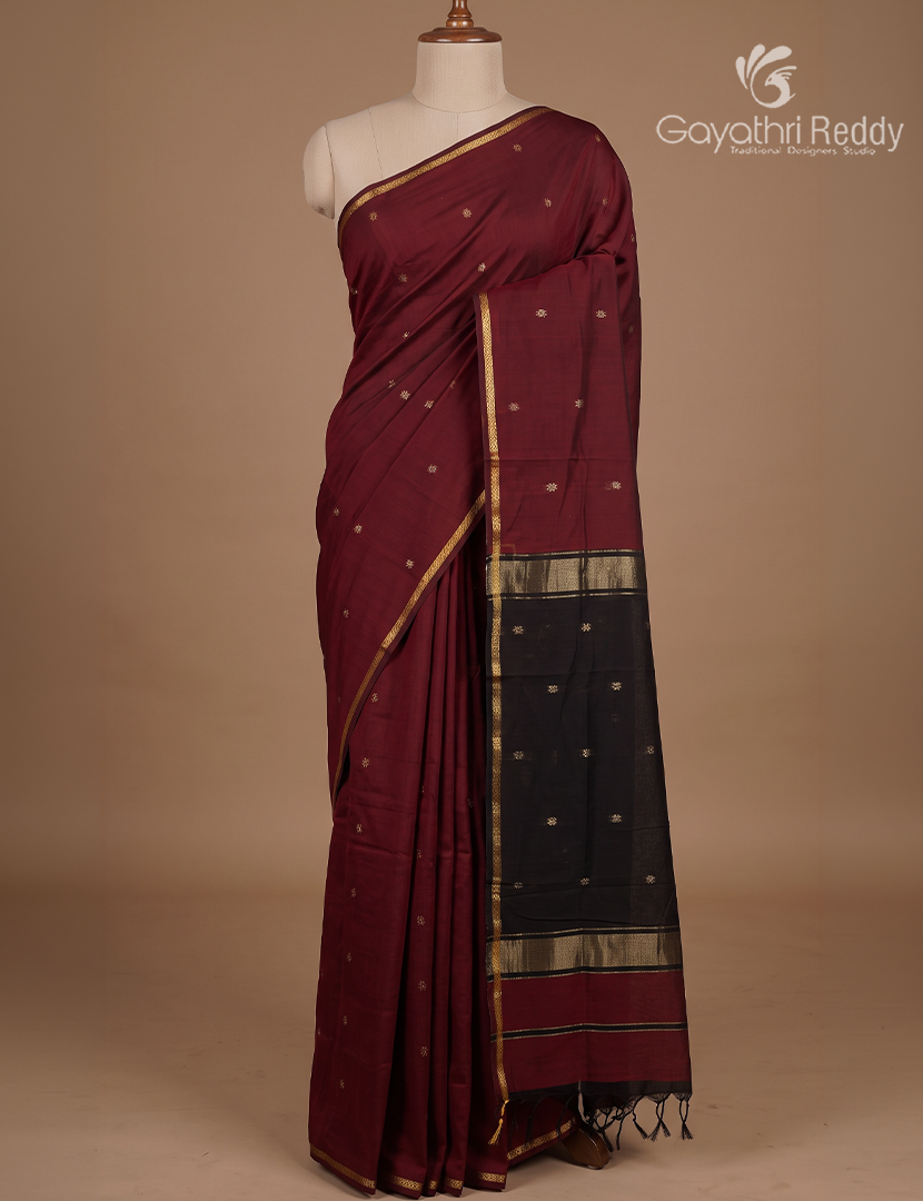 Sico Saree in Maroon and Black