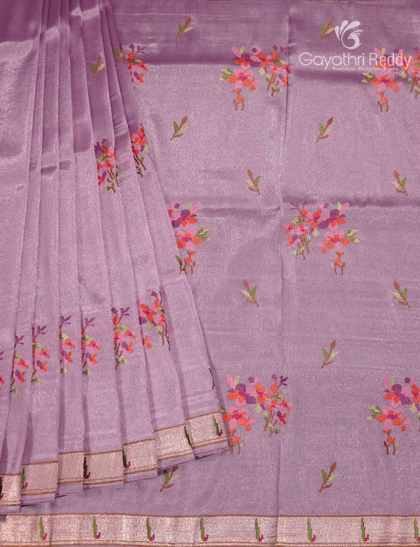 Organza Fancy Saree in Onion Pink