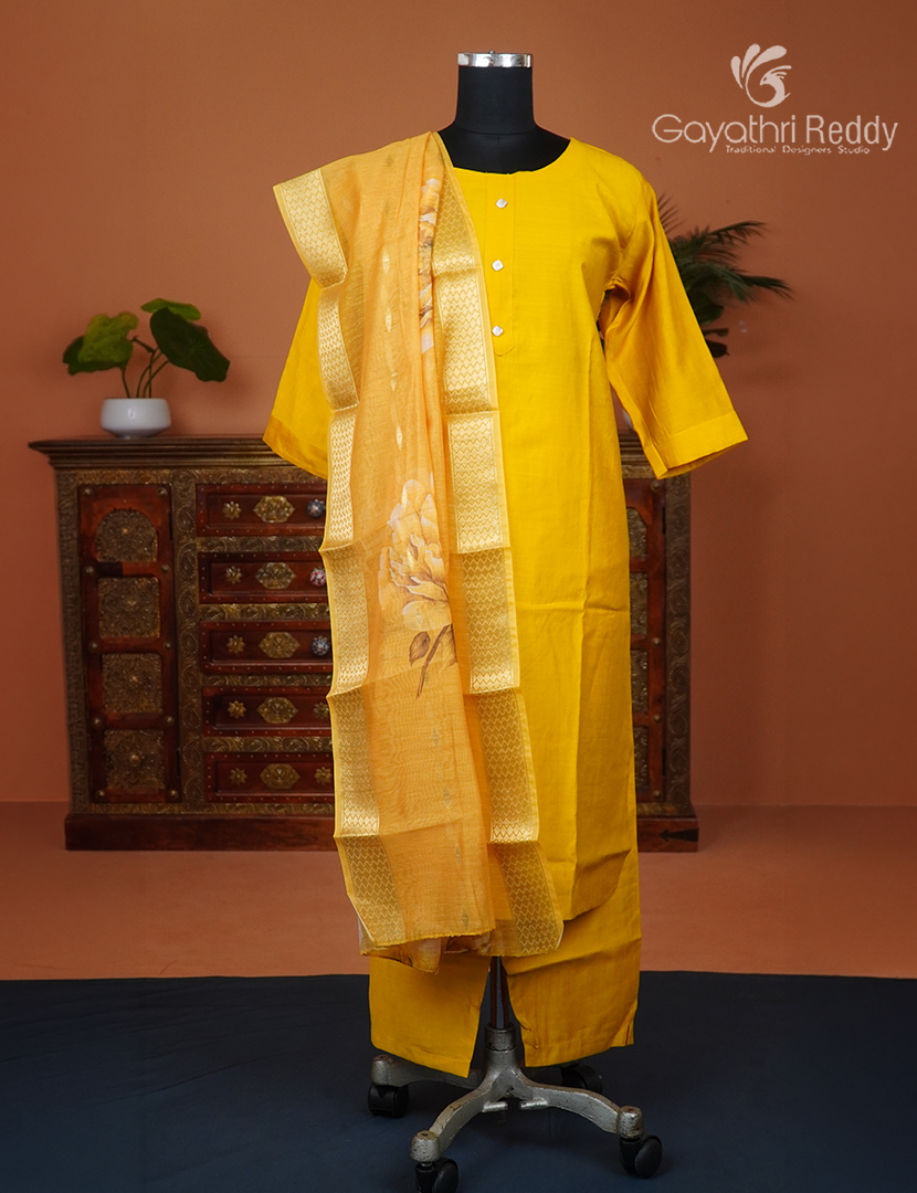 Readymade Dress Set in Yellow