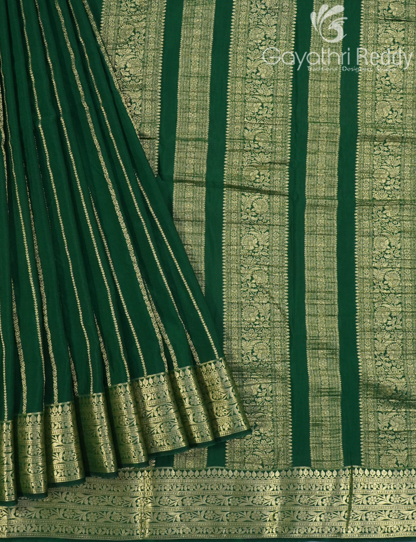 SEMI MYSORE CRAPE SAREE-SMC362