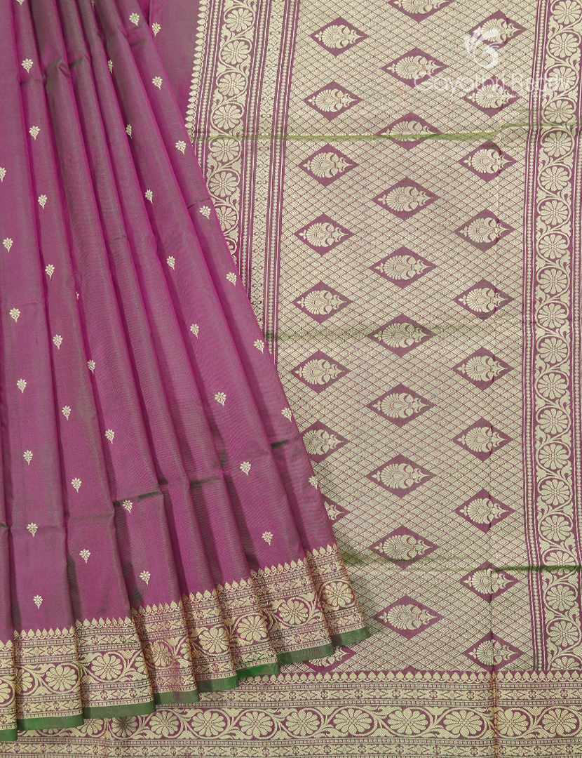 Pure Banaras Katan Silk Saree in Deep Mauve