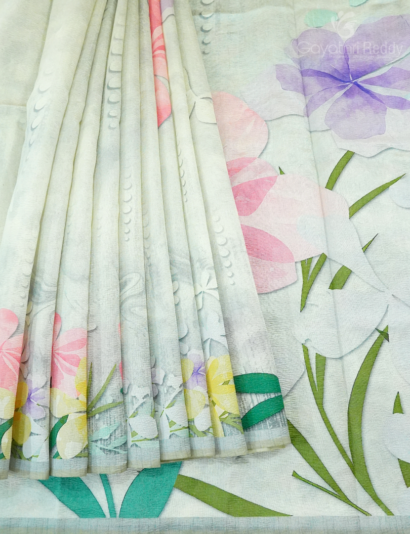 WRINKLE ORGANZA SAREE-OP576