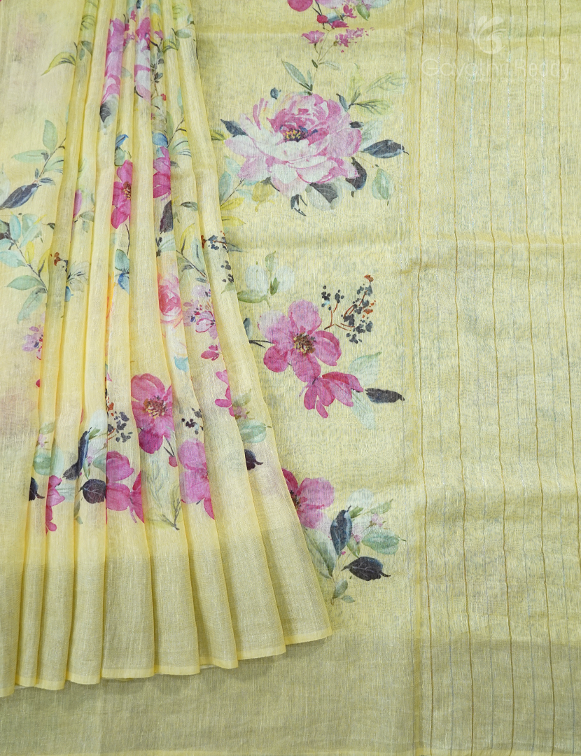 PURE LINEN SAREE-L1346