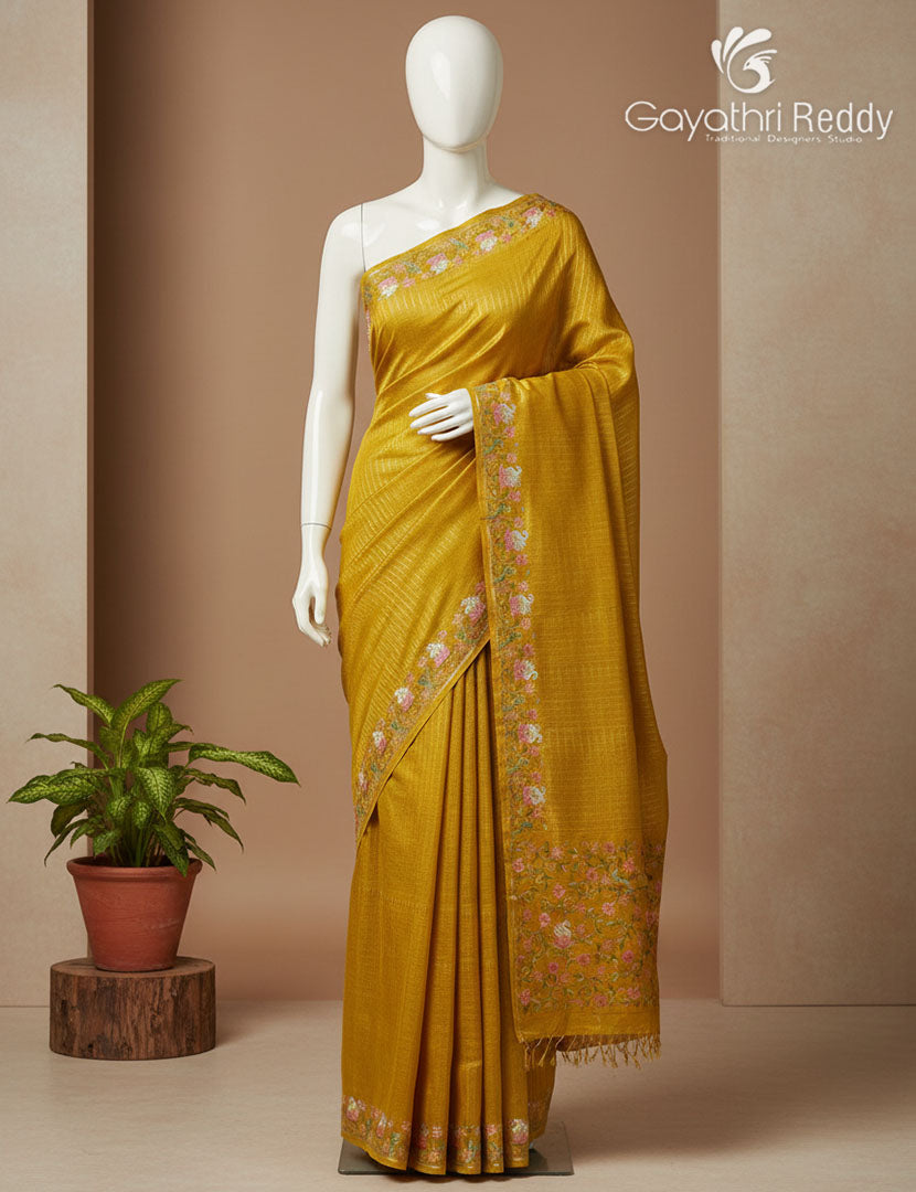KHADI SILK WORK SAREE-KSW23