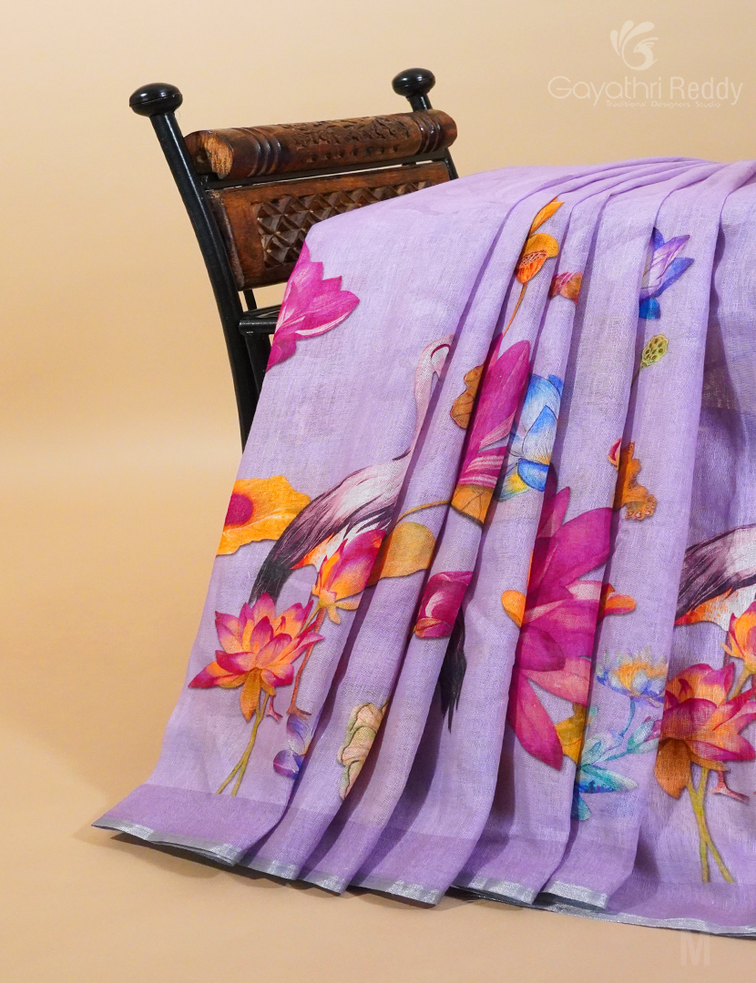 PURE LINEN SAREE-L1307