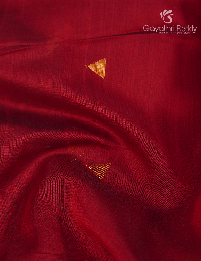 Pure Chanderi Sico Saree in Red
