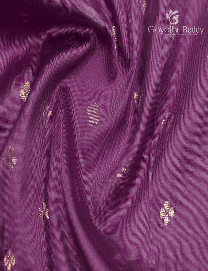 Semi Banaras Katan Silk Saree in Lilac and Parrot Green