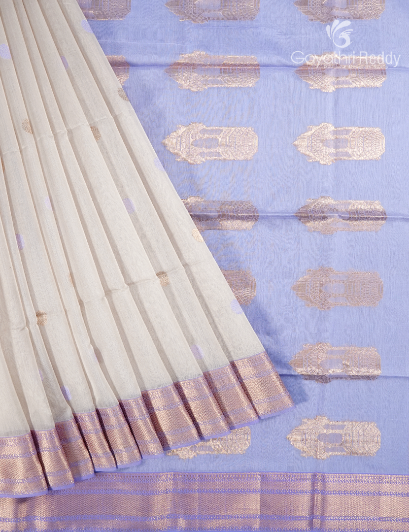 PURE CHANDERI BUTTA SAREES -CPS1221