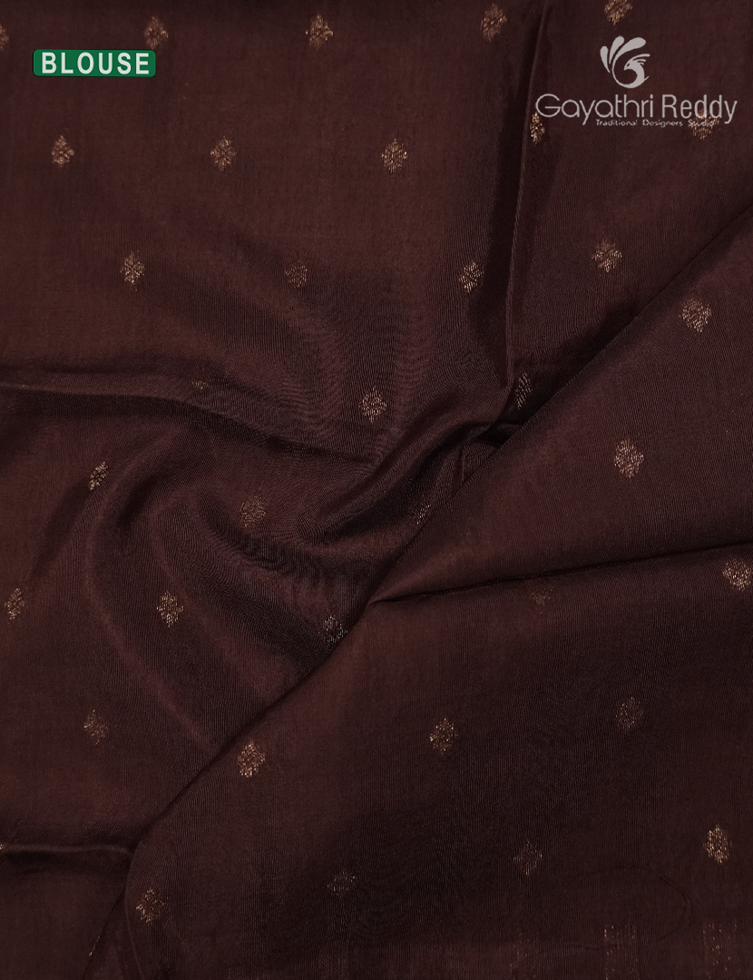 Semi Mysore Crepe Saree in Orange