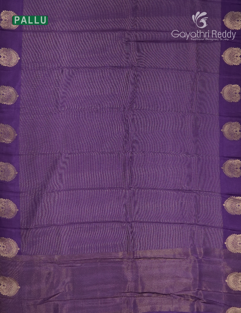 Semi Mysore Crepe Saree in Purple