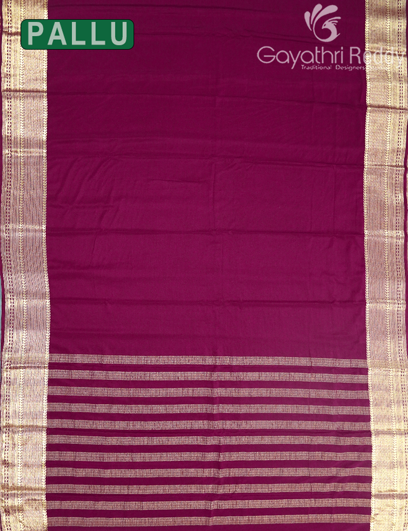 SEMI MYSORE CRAPE SAREE-SMC402