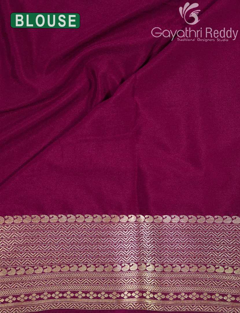 SEMI MYSORE CREPE SAREE-SMC402