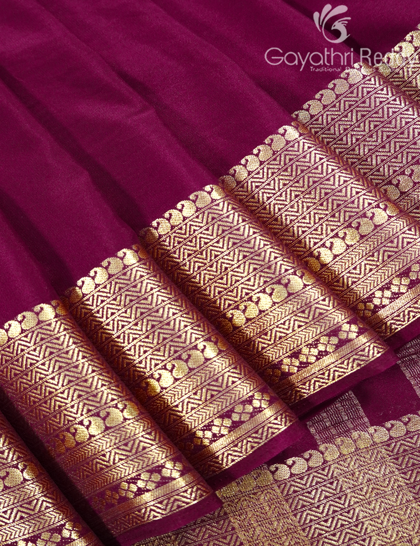 SEMI MYSORE CREPE SAREE-SMC402