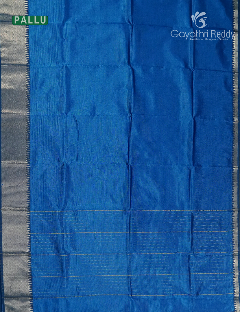 Mangalagiri Pattu Saree in Blue