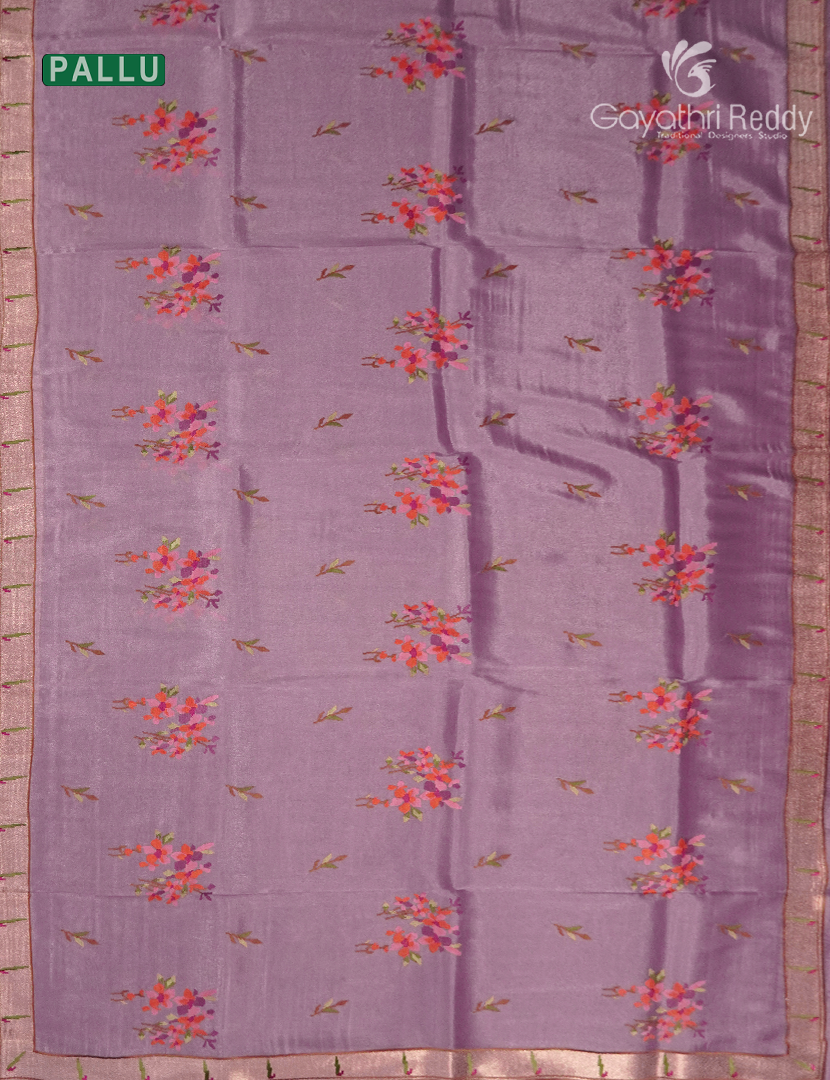 Organza Fancy Saree in Onion Pink