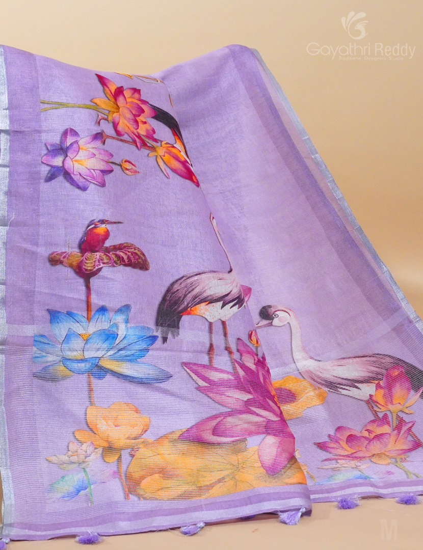 PURE LINEN SAREE-L1307