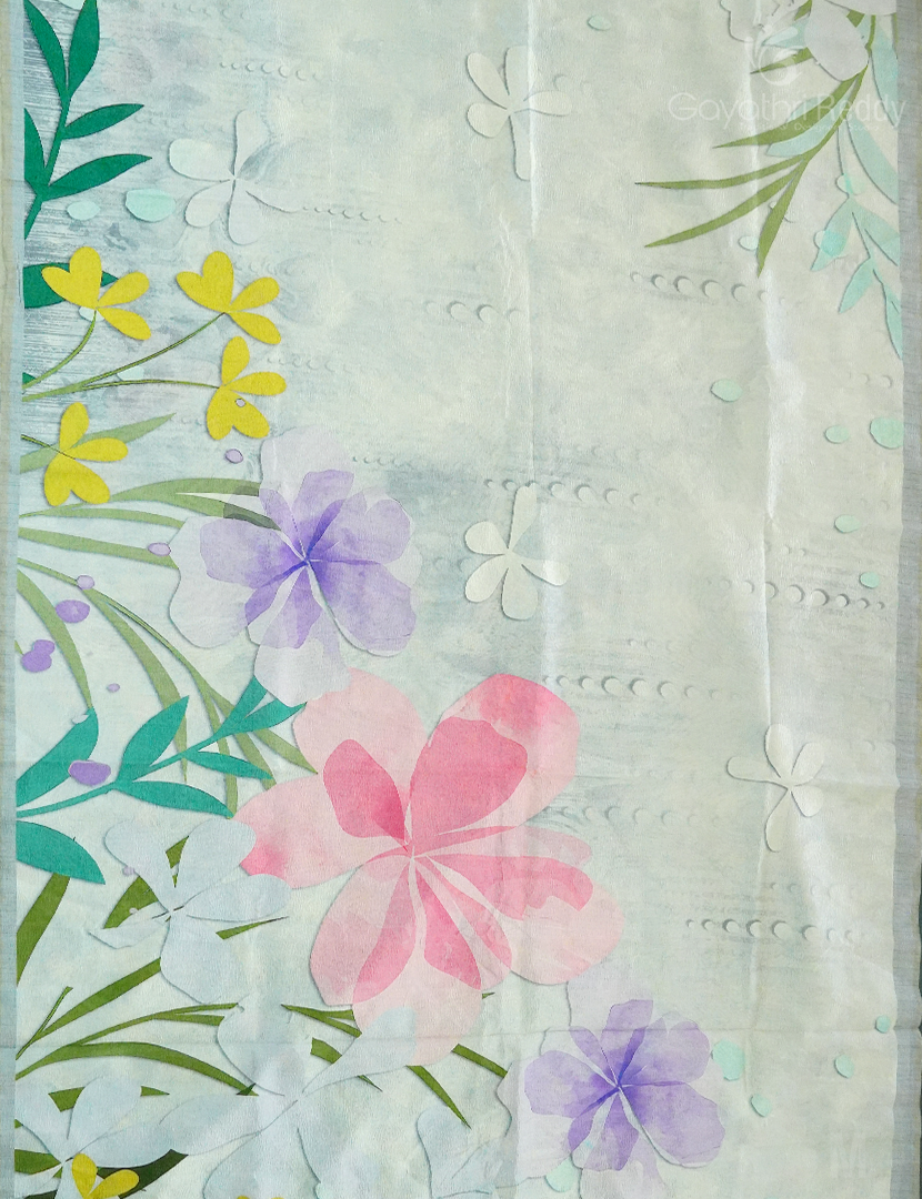 WRINKLE ORGANZA SAREE-OP576