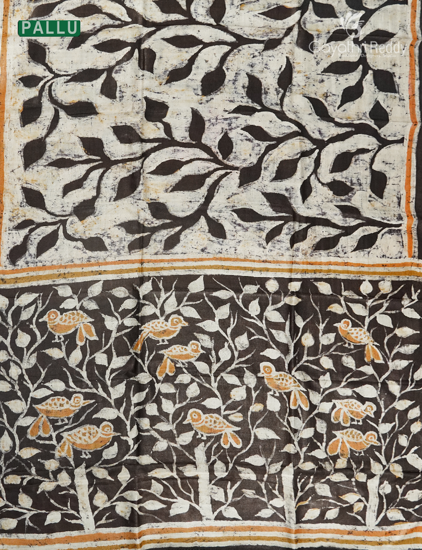 PURE DESI TUSSAR PRINTED SAREE-TS1583