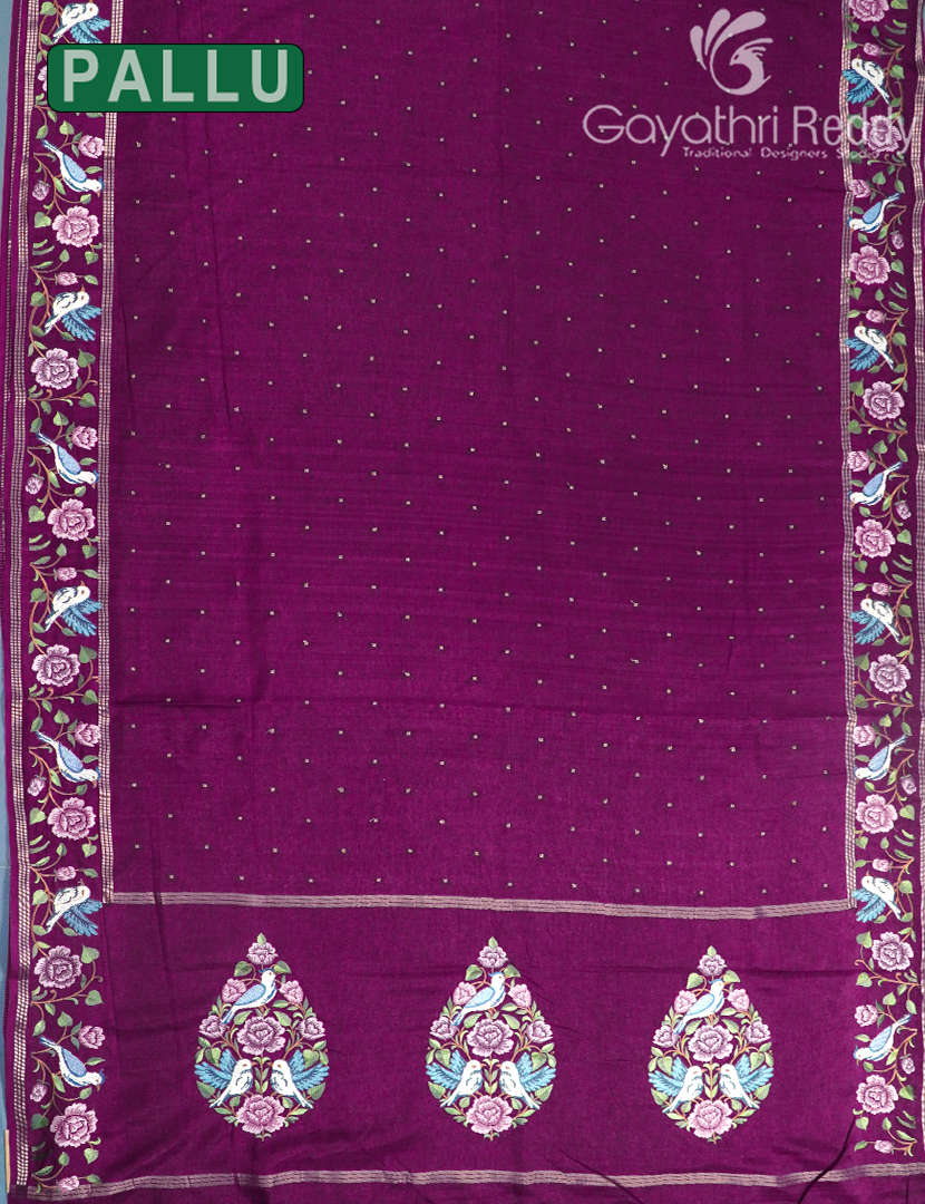KHADI SILK WORK SAREE-KSW68