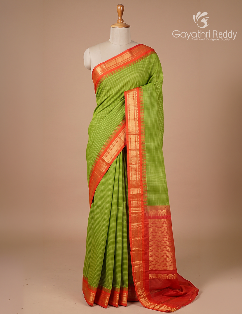 Pure Gadwal Cotton Saree-GGC1627
