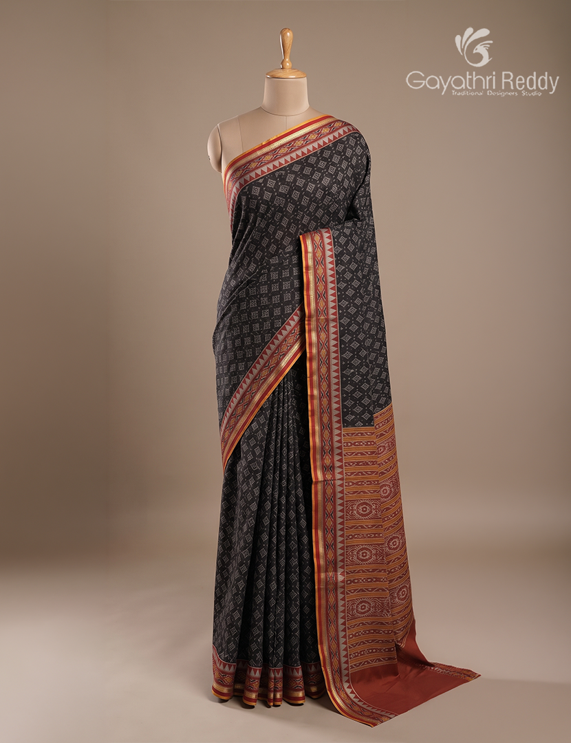 Vidharbha Cotton Saree in Black