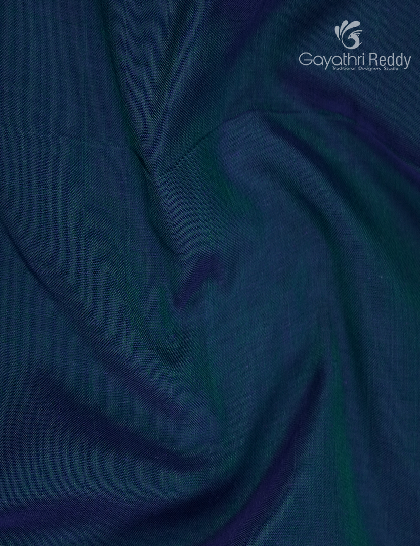 Pure Narayanpet Cotton Saree in Peacock Blue