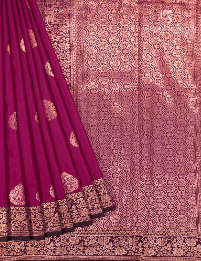 Semi Kanchipuram Art Silk Saree in Deep Pink