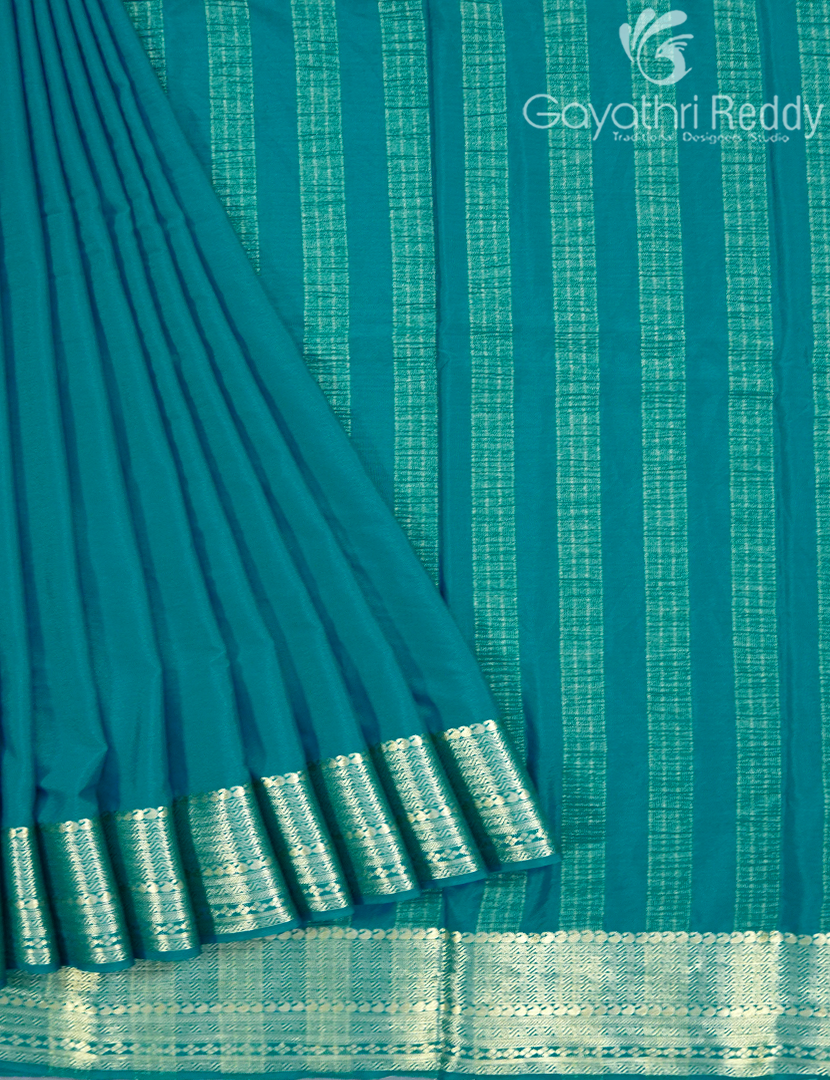 SEMI MYSORE CRAPE SAREE-SMC403