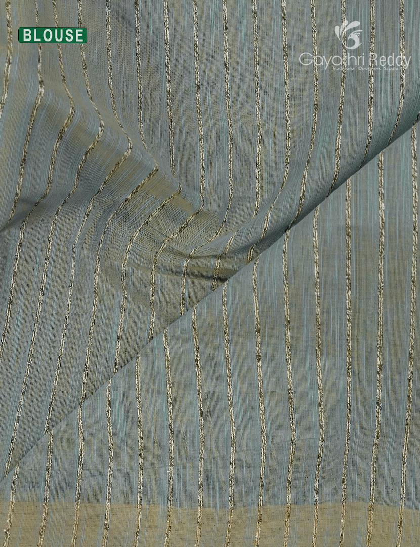 Pure Handloom Cotton Saree in Light Grey