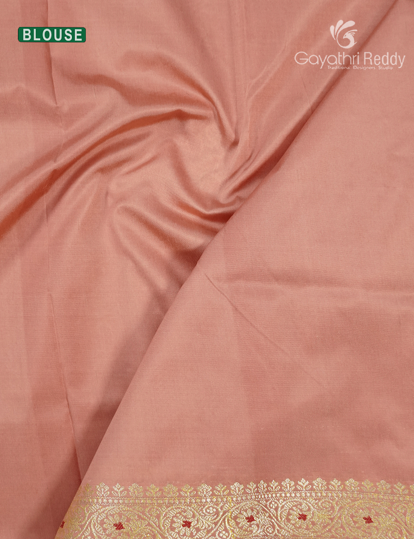 Semi Katan Silk Saree in Pastel Peach