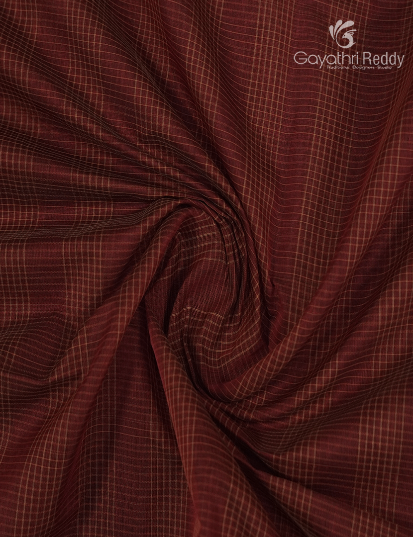 Semi Ikat Sico Saree in Maroon