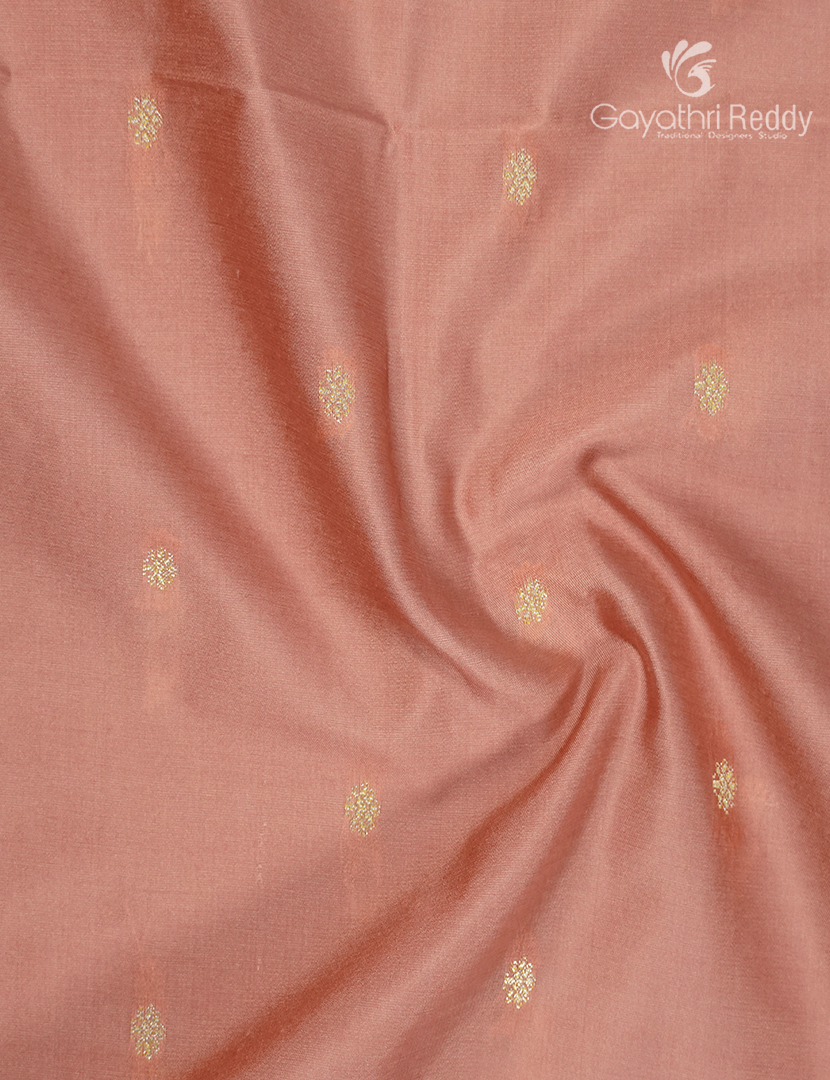 Semi Katan Silk Saree in Pastel Peach
