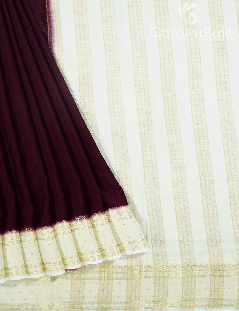 SEMI MYSORE CRAPE SAREE-SMC404