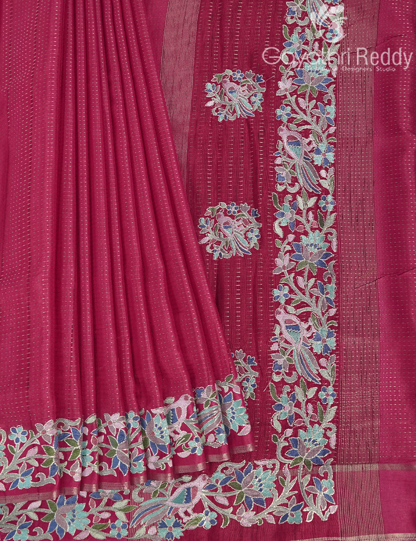 KHADI SILK WORK SAREE-KSW48