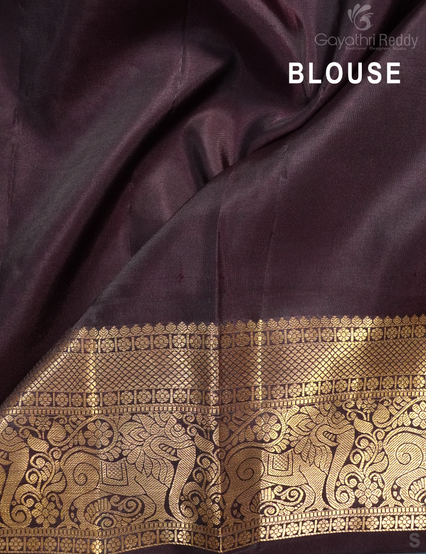 PURE KANCHI PATTU MEDIUM BORDER SAREE -KP8363