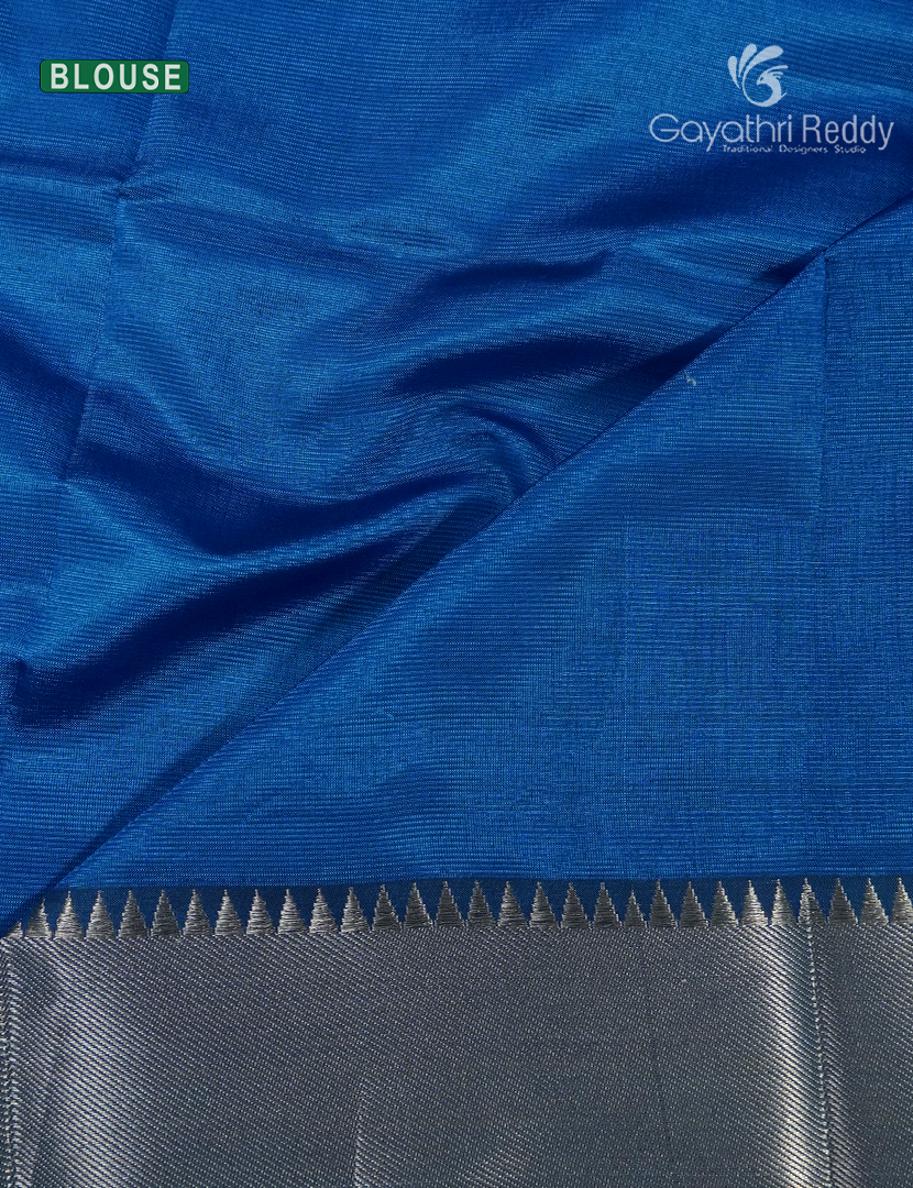 Mangalagiri Pattu Saree in Blue
