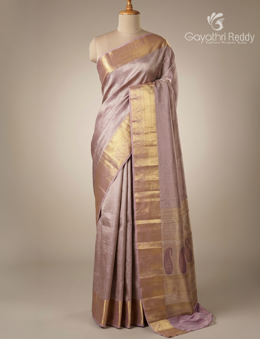 Semi Kanchipuram Silk Saree in Pastel Pink