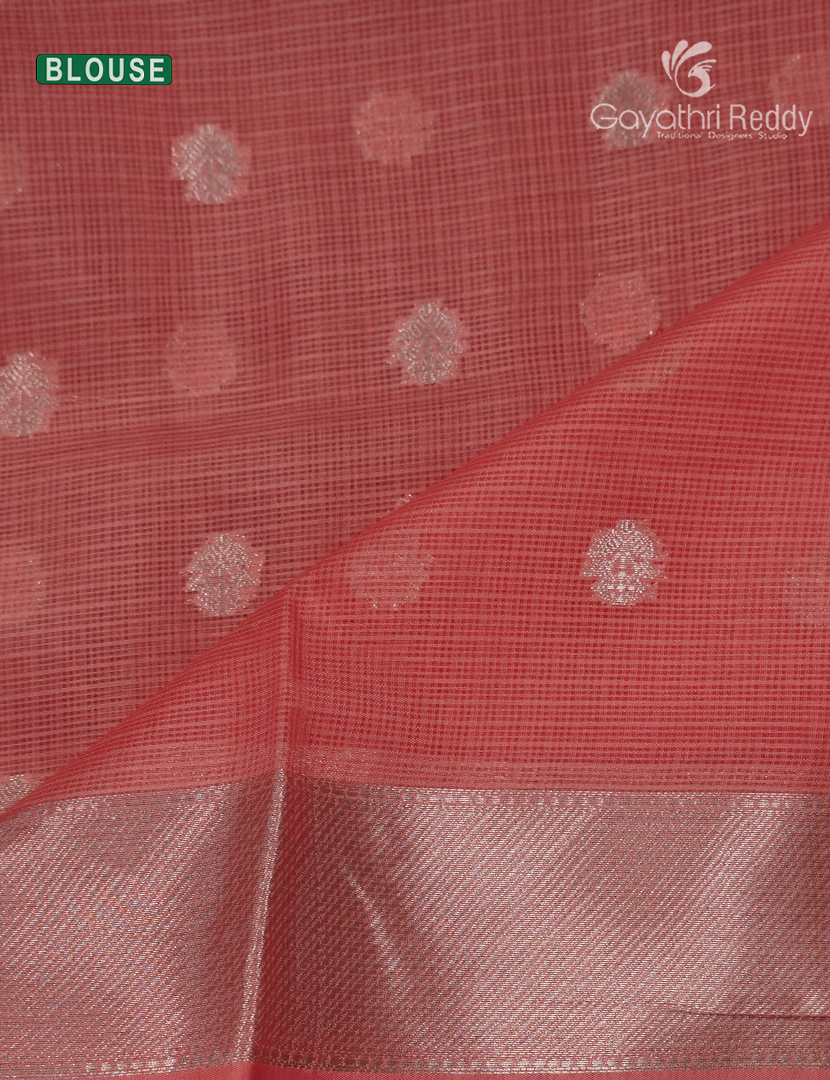 Banaras Kota Lehanga Set in Bridal Red and Baby Pink