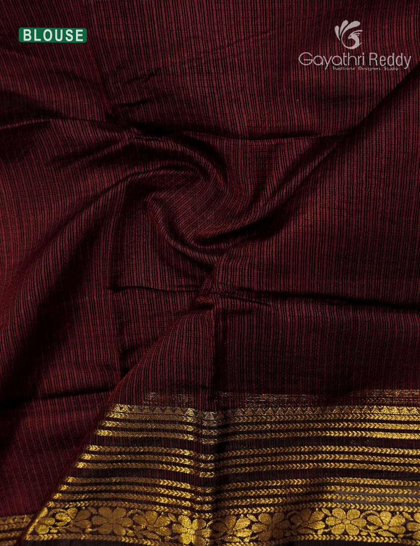 Pure Silk Kota Saree in Brown