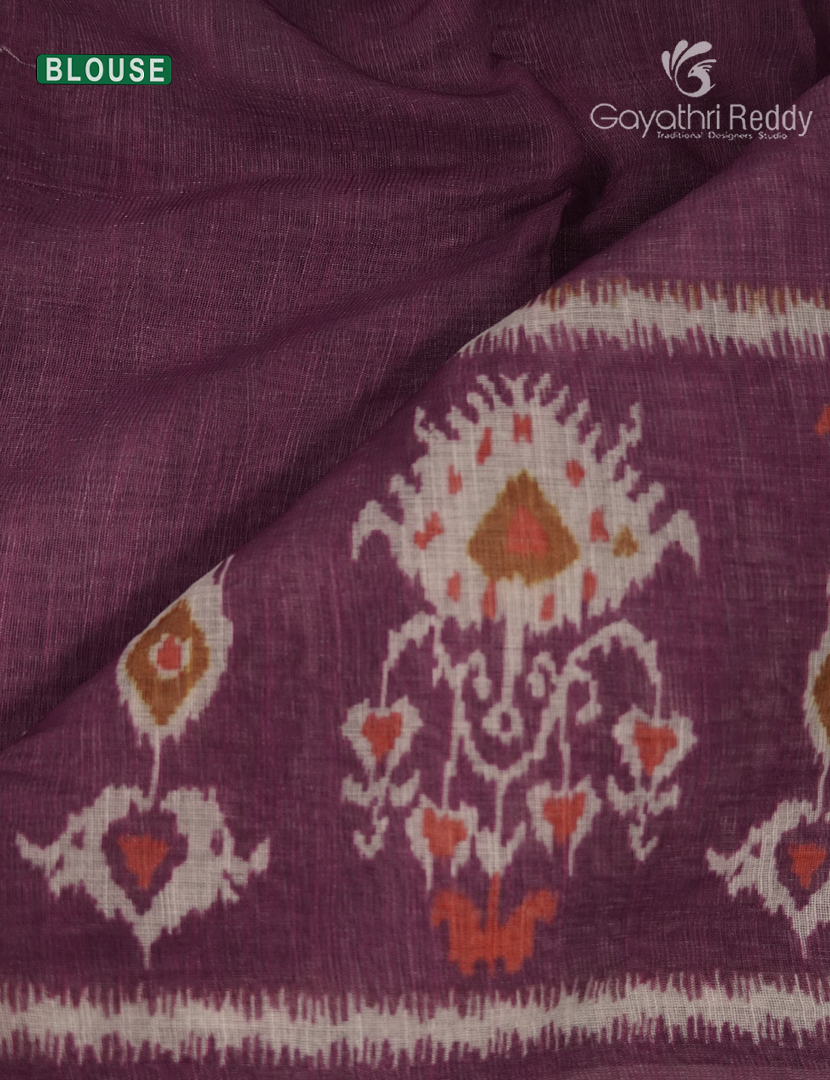 Linen Cotton Saree in Mustard