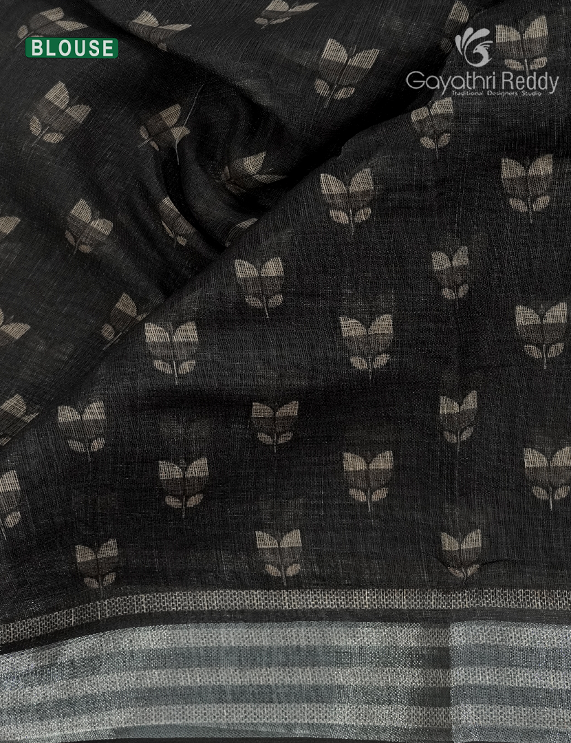 Linen Silk in Cream and Black