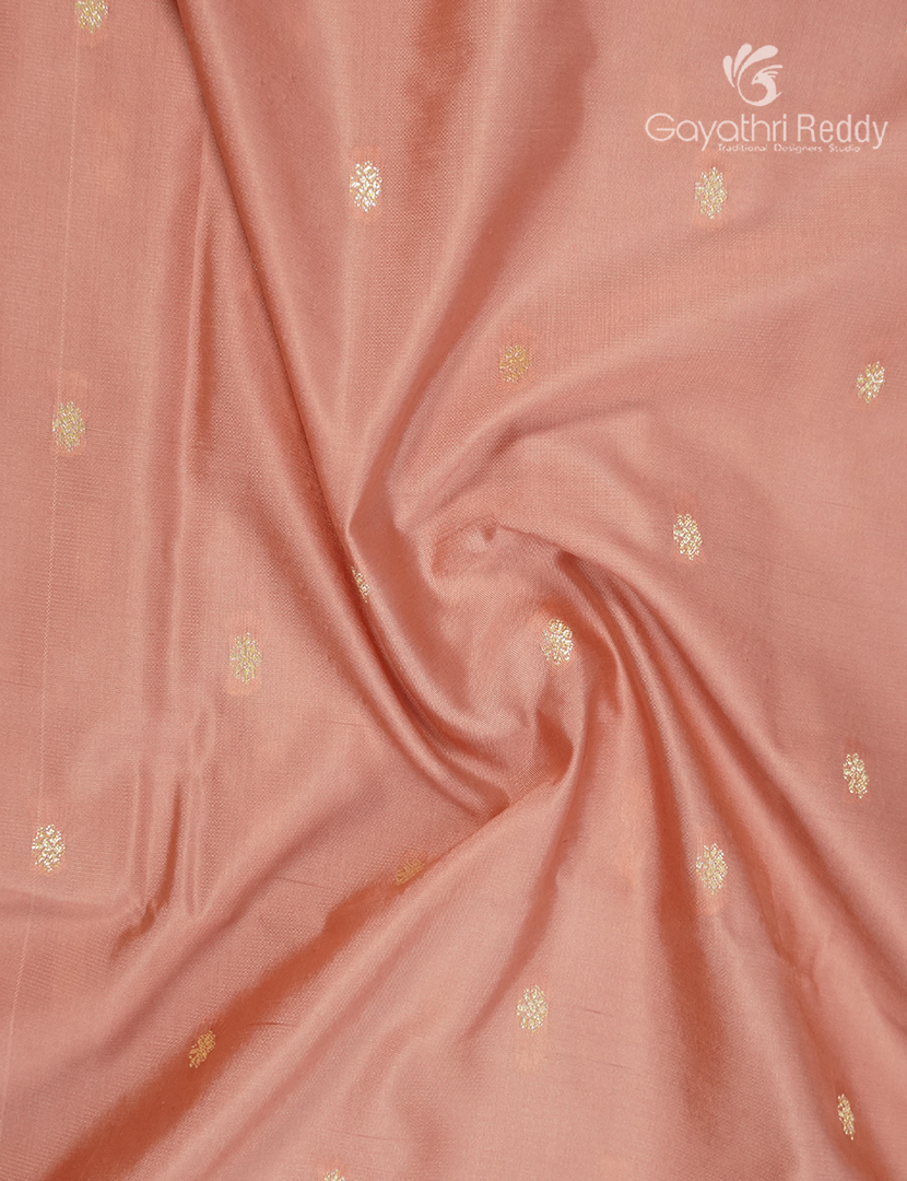 Semi Katan Silk Saree in Pastel Peach