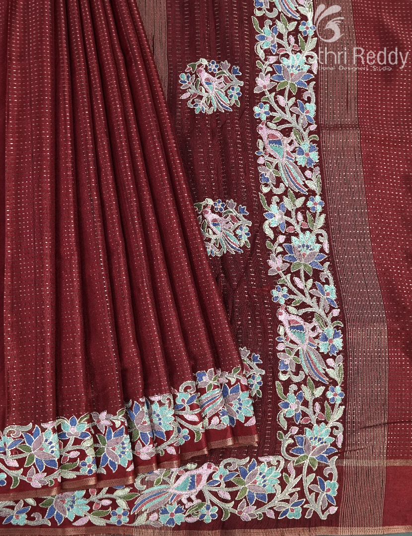 KHADI SILK WORK SAREE-KSW49